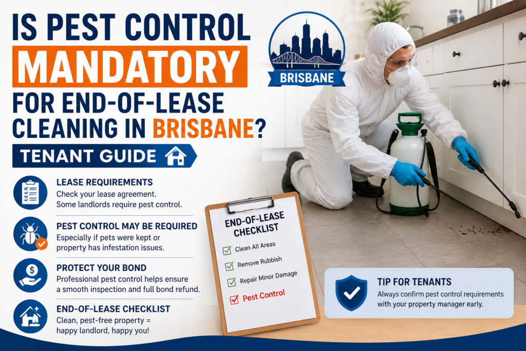 Is Pest Control Mandatory for End-of-Lease Cleaning in Brisbane? Tenant Guide