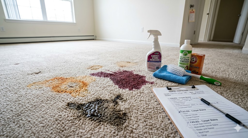 Top Carpet Stains That Fail Rental Inspections (And How to Remove Them)