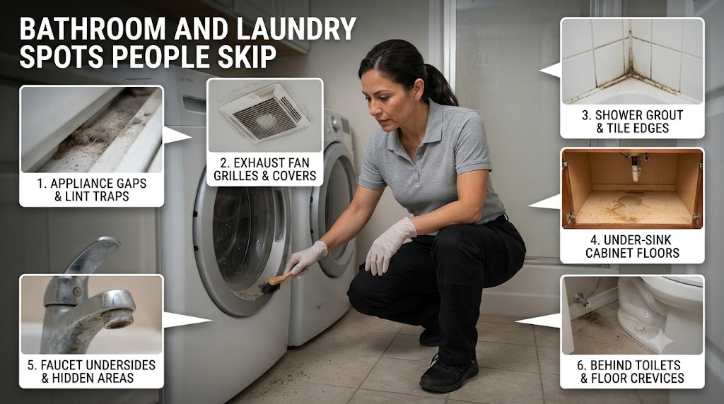 Bathroom and Laundry Spots People Skip