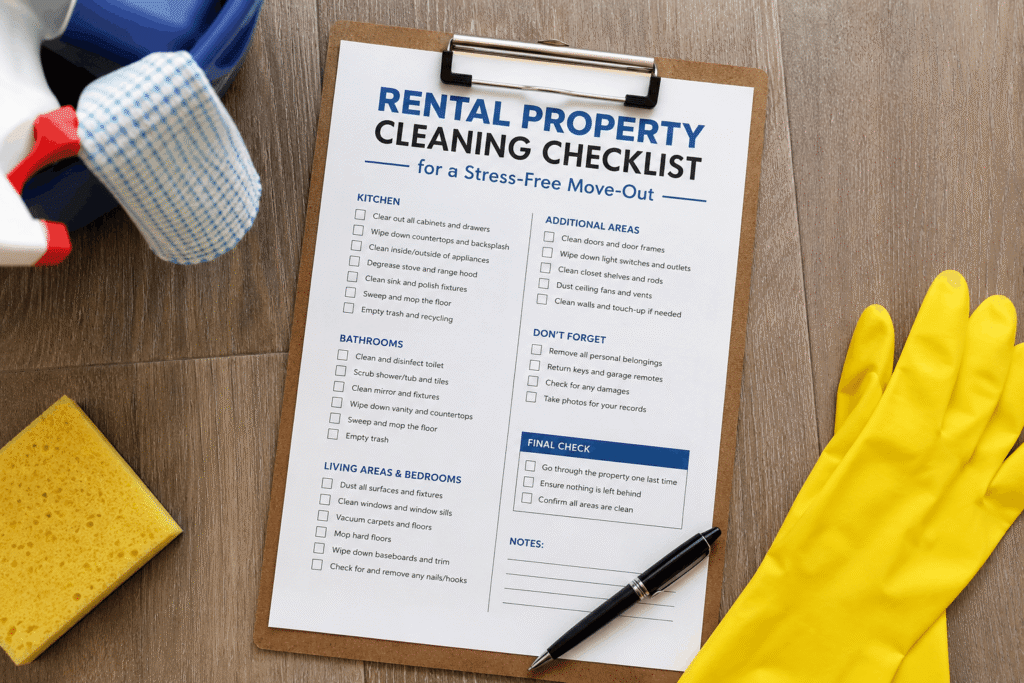 Rental Property Cleaning Checklist for a Stress-Free Move-Out